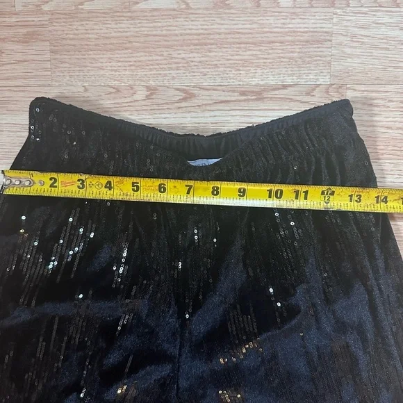 Zara Black Sequin Pants - Picture 4 of 5